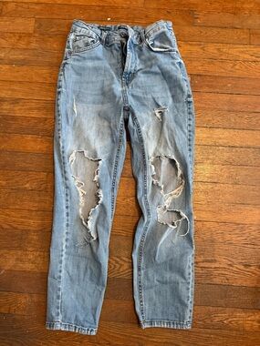 wild fable Light Blue Distressed Mom Jeans